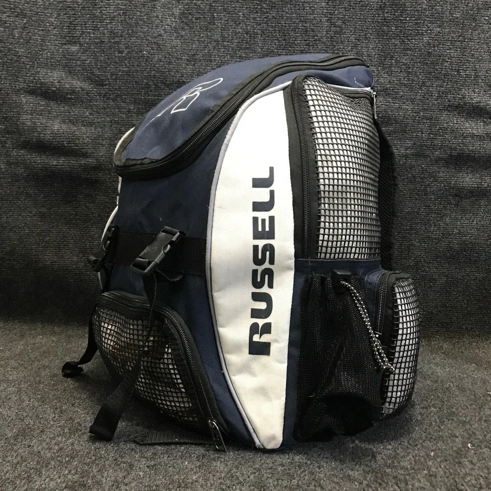RUSSELL Athletic 116660WR-NVY Navy Blue & White Sports Backpack / Gym Swim Bag